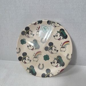 Disney Mickey & Minnie Lucky Charm Appetizer Plates Set of 4 St Pattys ZRike NWT